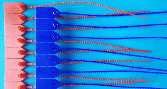 Le plastique bleu de la sécurité PAS17712 scelle pp matériels pour le bagage/sac/camions