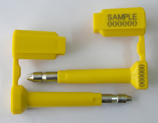 En acier jaune camion en plastique ABS de broche haute sécurité phoques avec Code à barres d'impression B-126