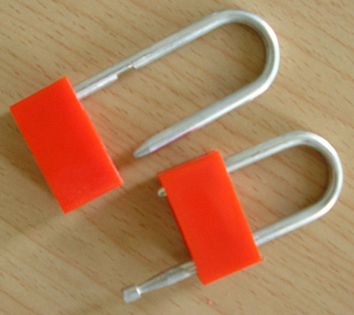 Joints en plastique rouges galvanisés de degré de sécurité de cadenas de perche pour le camion/remorque
